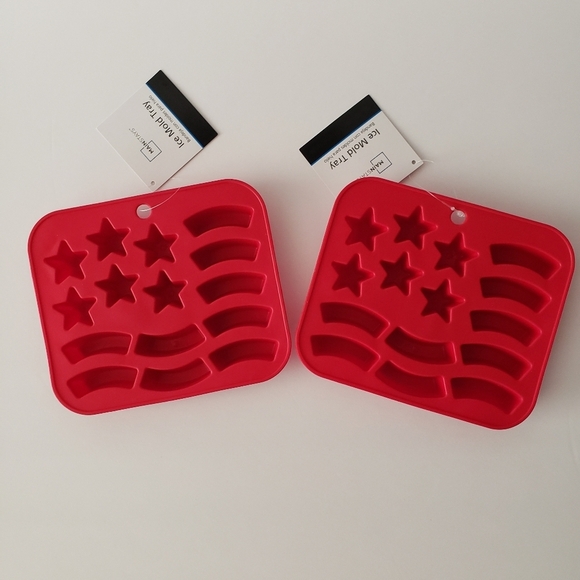 NWT Mainstays 2 Flags Ice Mold Trays - Picture 2 of 3